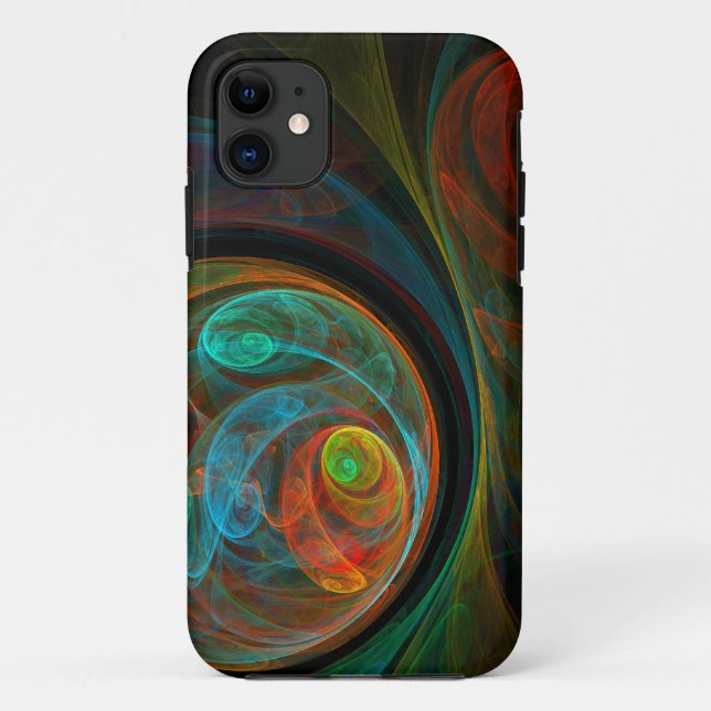 Rebirth Blue Abstract Art Case-Mate iPhone Case (Back)