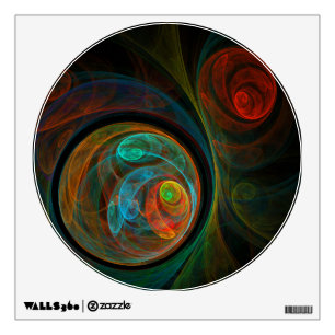 Rebirth Blue Abstract Art Circle Wall Sticker