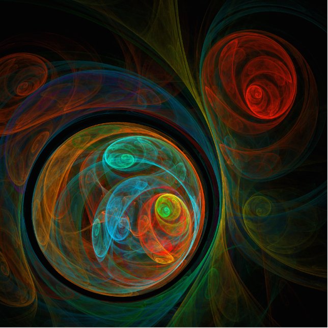 Rebirth Blue Abstract Art Cutout (Front)