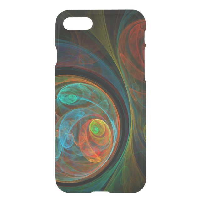 Rebirth Blue Abstract Art Deflector Uncommon iPhone Case (Back)