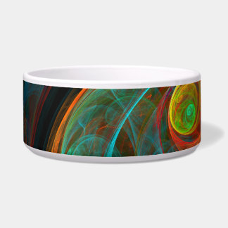 Rebirth Blue Abstract Art Dog Bowl