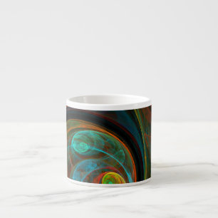Rebirth Blue Abstract Art Espresso Mug