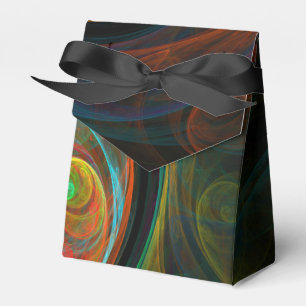 Rebirth Blue Abstract Art Favor Boxes