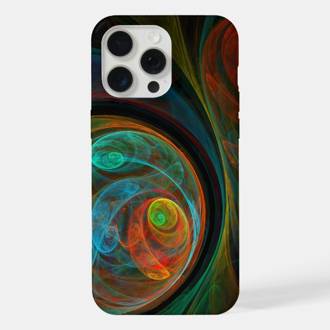 Rebirth Blue Abstract Art iPhone Case (Back)