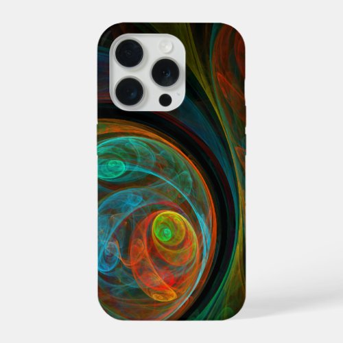 Rebirth Blue Abstract Art iPhone 15 Pro Case