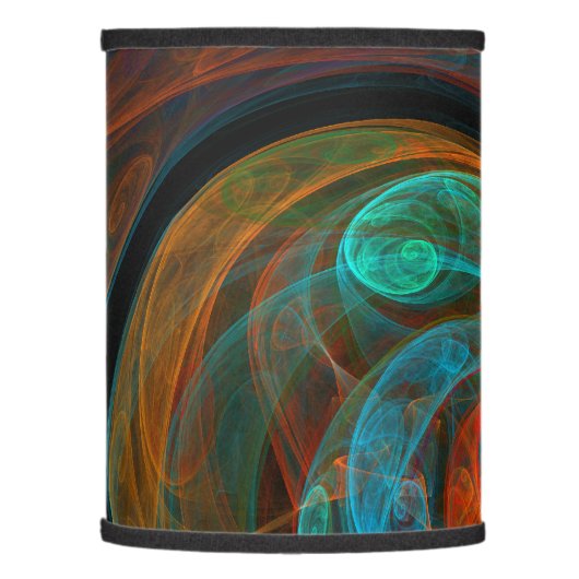Rebirth Blue Abstract Art Lamp Shade (Left)