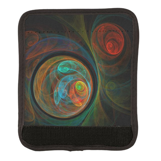 Rebirth Blue Abstract Art Luggage Handle Wrap (Front)