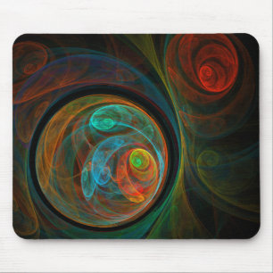 Rebirth Blue Abstract Art Mousepad