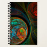 Rebirth Blue Abstract Art Notebook at Zazzle