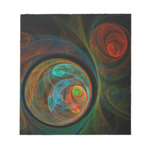Rebirth Blue Abstract Art Notepad