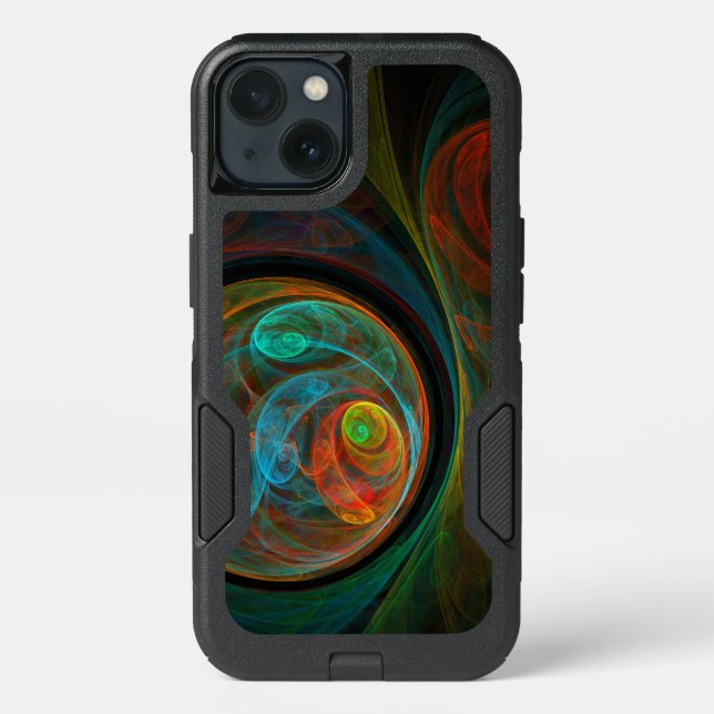Rebirth Blue Abstract Art Otterbox iPhone Case (Back)