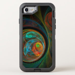 Rebirth Blue Abstract Art OtterBox Defender iPhone SE/8/7 Case