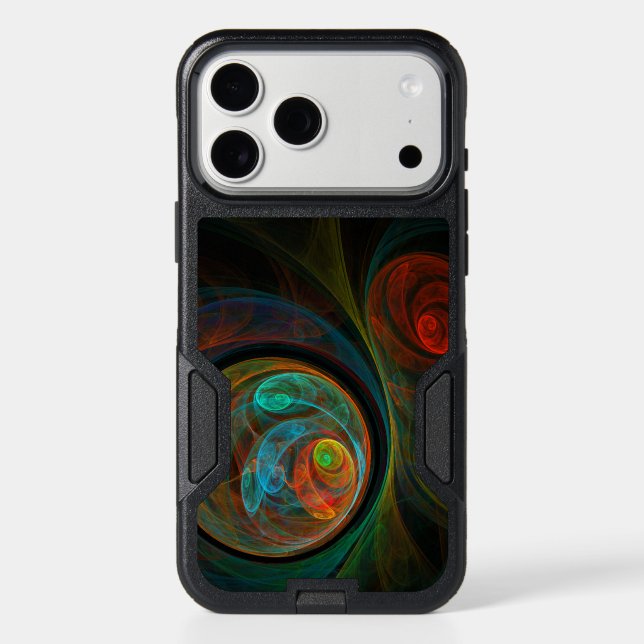 Rebirth Blue Abstract Art Otterbox iPhone Case (Back)