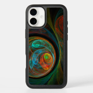 Rebirth Blue Abstract Art iPhone 16 Plus Case