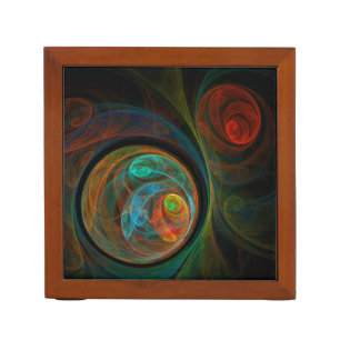 Rebirth Blue Abstract Art Pencil/Pen Holder