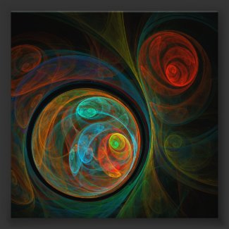 Rebirth Blue Abstract Art Photo Print