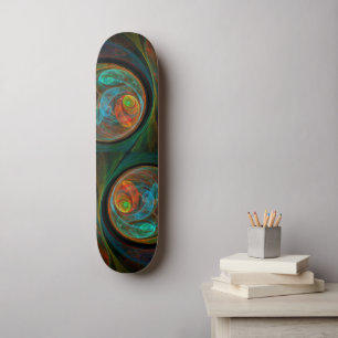 Rebirth Blue Abstract Art Skateboard Deck