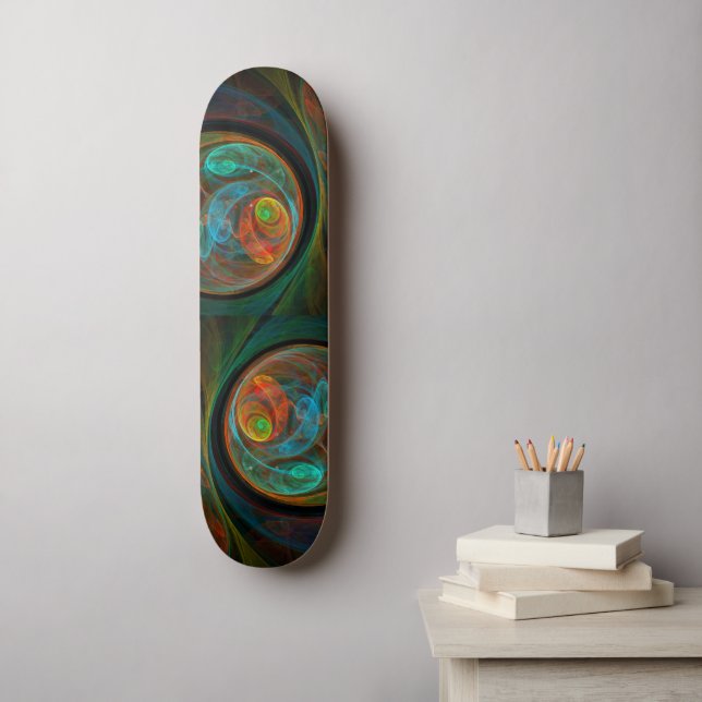 Rebirth Blue Abstract Art Skateboard Deck (Wall Art)