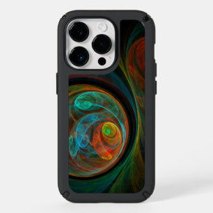 Rebirth Blue Abstract Art Speck iPhone 14 Pro Case