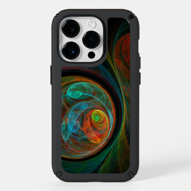 Rebirth Blue Abstract Art Speck iPhone Case (Front)