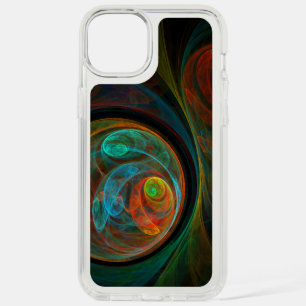 Rebirth Blue Abstract Art iPhone 15 Plus Case