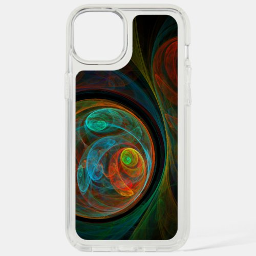 Rebirth Blue Abstract Art iPhone 15 Plus Case