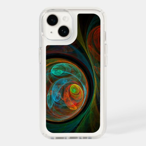 Rebirth Blue Abstract Art Speck iPhone 14 Case