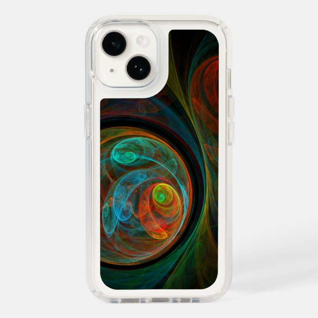 Rebirth Blue Abstract Art Speck iPhone Case (Front)