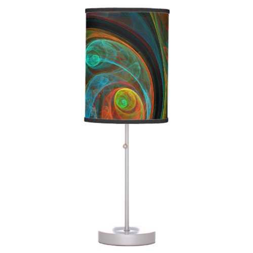 Rebirth Blue Abstract Art Table Lamp