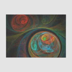 Rebirth Blue Abstract Art Tissue Paper