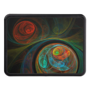 Rebirth Blue Abstract Art Tow Hitch Cover
