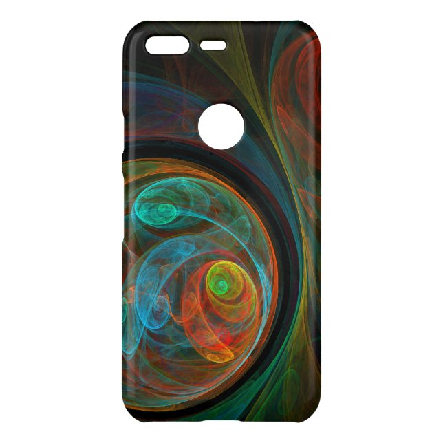 Rebirth Blue Abstract Art Uncommon Google Pixel Case (Back)