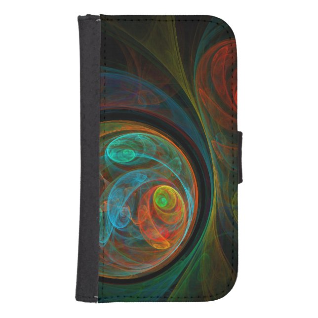 Rebirth Blue Abstract Art Wallet Case (Front)