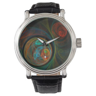 Rebirth Blue Abstract Art Watch