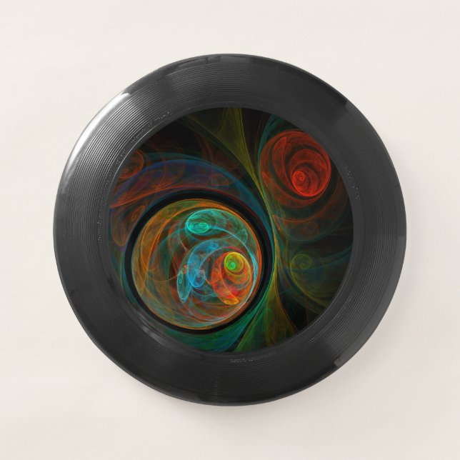 Rebirth Blue Abstract Art Wham-O Frisbee (Front)