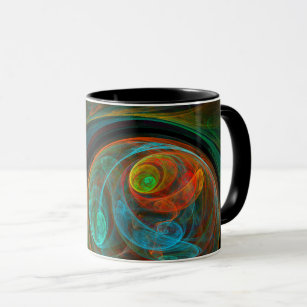 Rebirth Blue Abstract Coffee Mug