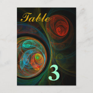 Rebirth Blue Table Number Postcard