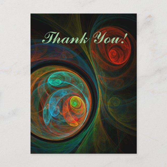 Rebirth Blue Thank You Postcard (Front)