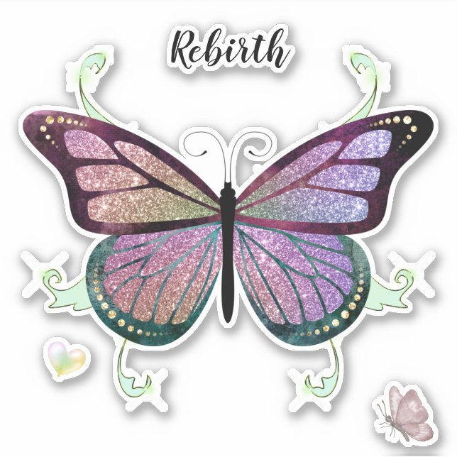 Rebirth Butterfly Sticker (Front)
