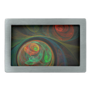 Rebirth Green Abstract Art Belt Buckle