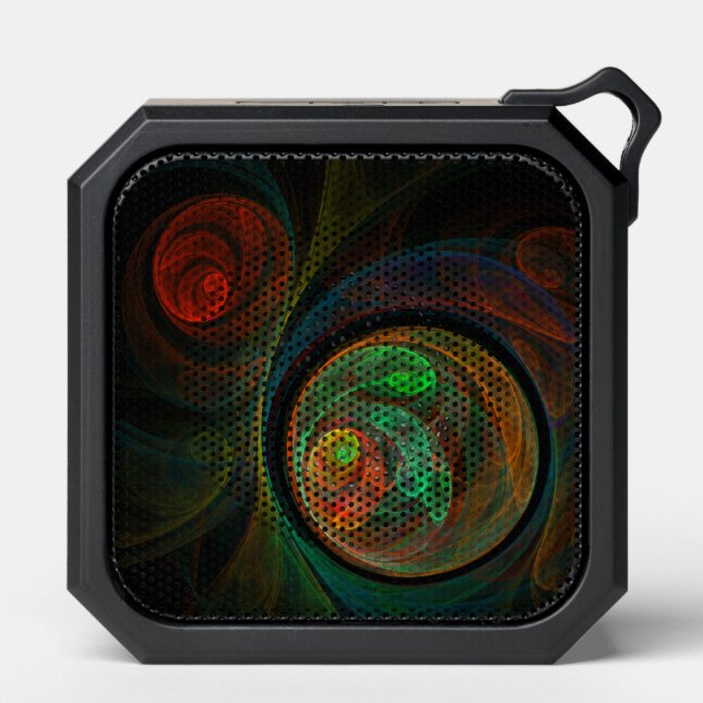 Rebirth Green Abstract Art Bluetooth Speaker (Front)