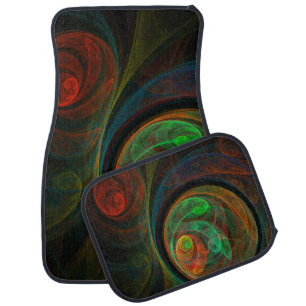 Rebirth Green Abstract Art Car Floor Mat