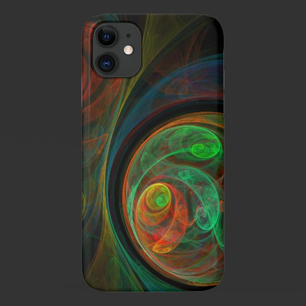 Rebirth Green Abstract Art Case-Mate iPhone Case