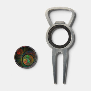 Rebirth Green Abstract Art Divot Tool