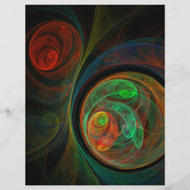 Rebirth Green Abstract Art Flyer (Front)