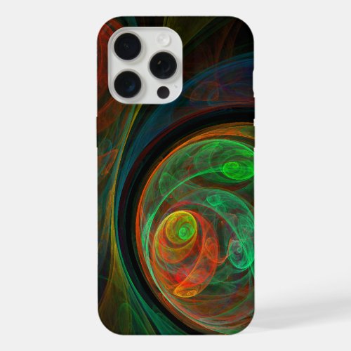 Rebirth Green Abstract Art iPhone 15 Pro Max Case
