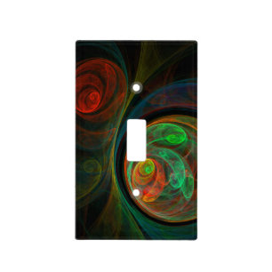 Rebirth Green Abstract Art Light Switch Cover