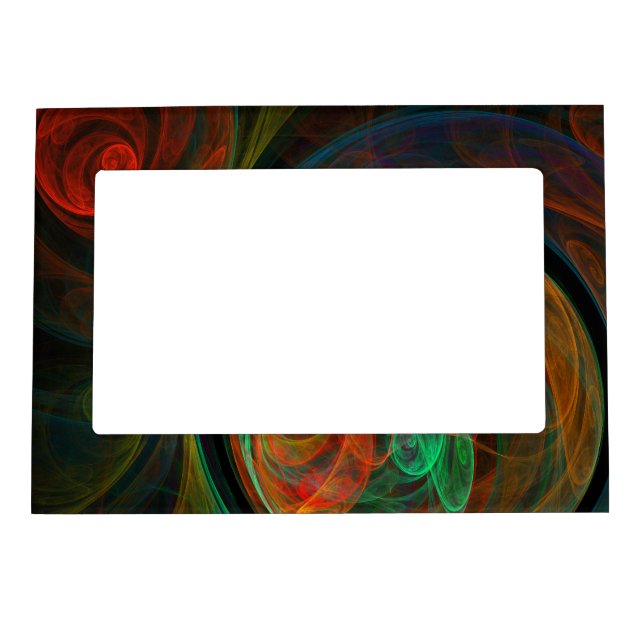 Rebirth Green Abstract Art Magnetic Frame (Front)