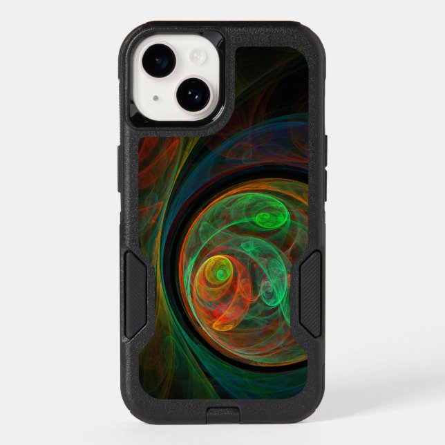 Rebirth Green Abstract Art Otterbox iPhone Case (Back)