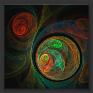 Rebirth Green Abstract Art Photo Print